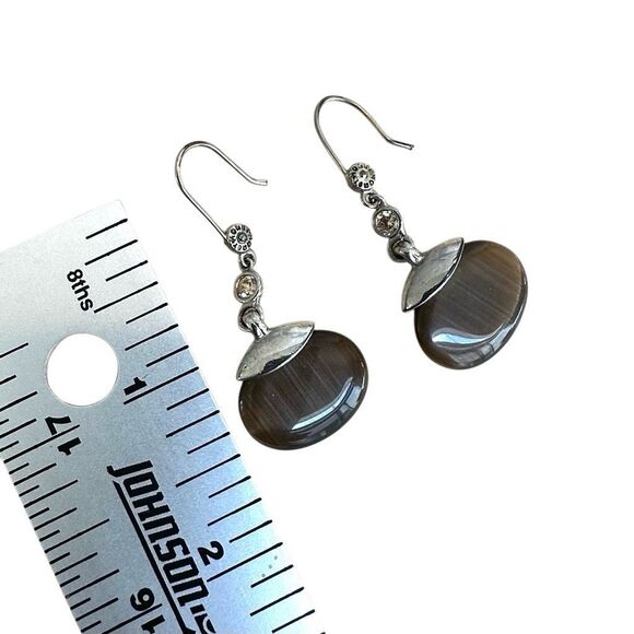 Monet Brown Glass Dangle Earrings - Picture 7 of 8